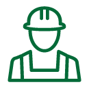 Worker with Hard Hat Icon